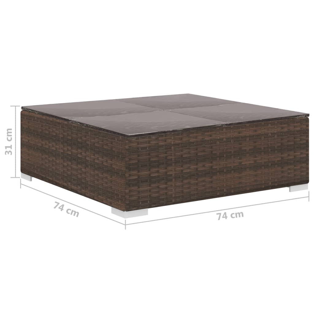 8-delige Loungeset met kussens poly rattan bruin is nu te koop bij PeponiXL, paradijselijk wonen!