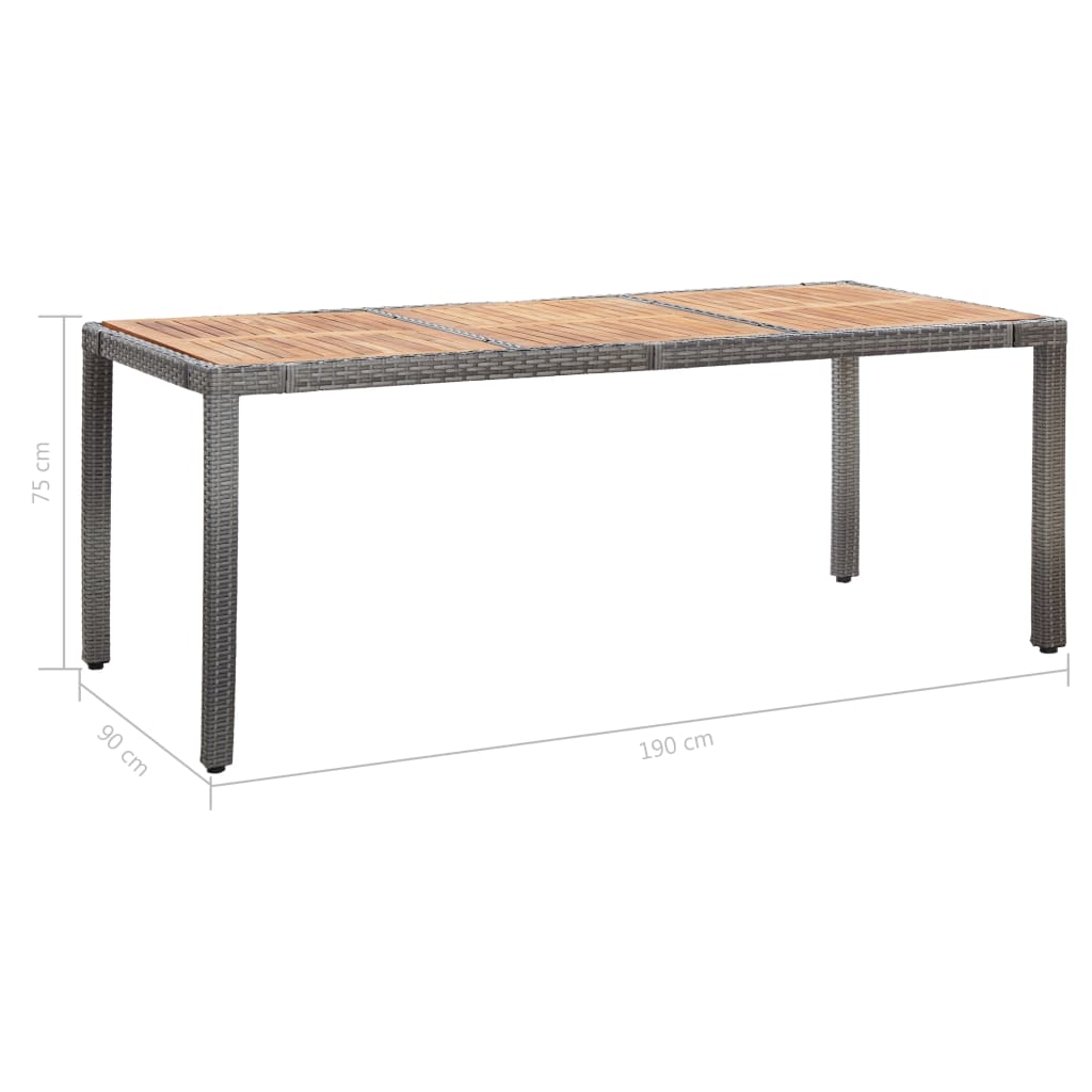 9-delige Tuinset met kussens poly rattan grijs is nu te koop bij PeponiXL, paradijselijk wonen!