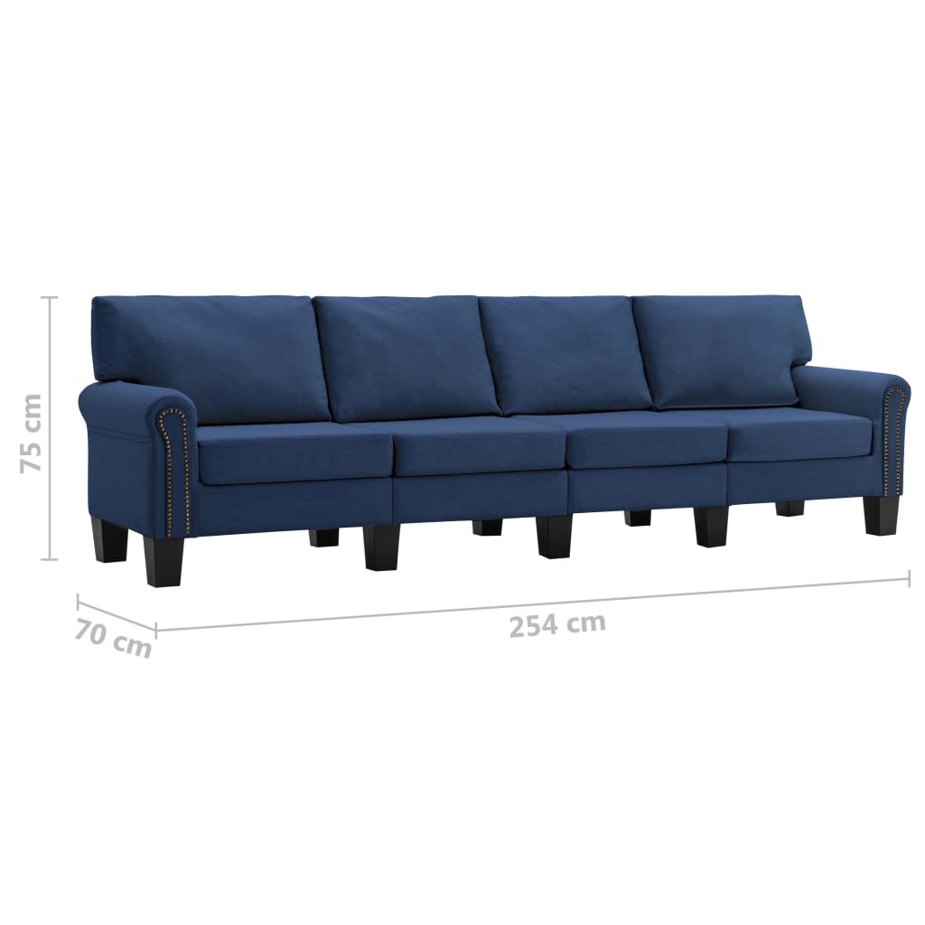 Vierzitsbank stof blauw is nu te koop bij PeponiXL, paradijselijk wonen!