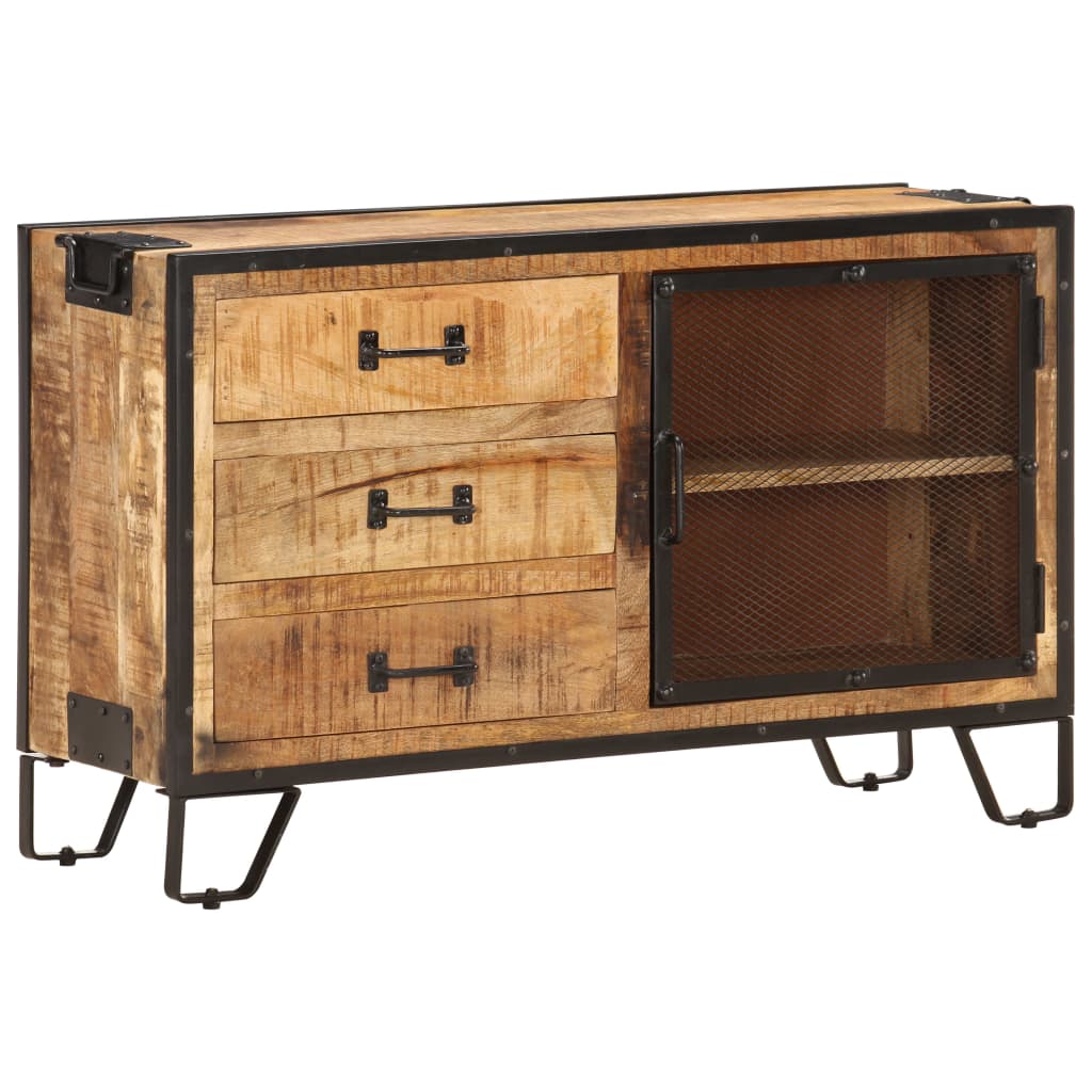 Dressoir 100x31x60 cm massief ruw mangohout is nu te koop bij PeponiXL, paradijselijk wonen!