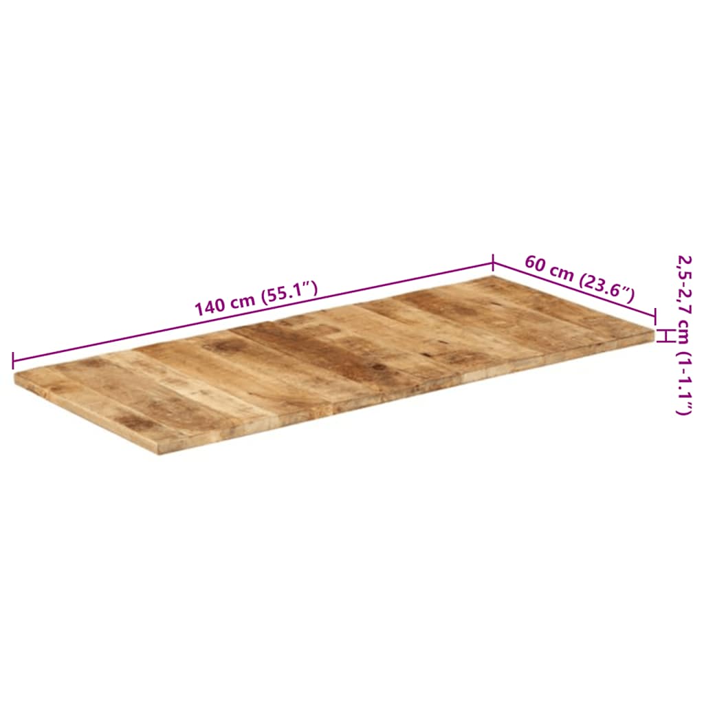 Tafelblad 25-27 mm 140x60 cm massief mangohout is nu te koop bij PeponiXL, paradijselijk wonen!