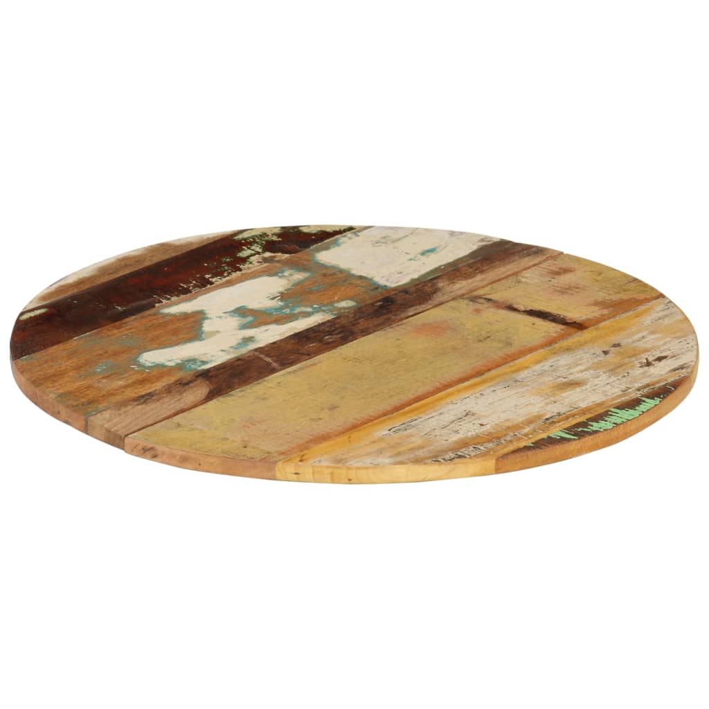 Tafelblad rond 15-16 mm 60 cm massief gerecycled hout is nu te koop bij PeponiXL, paradijselijk wonen!