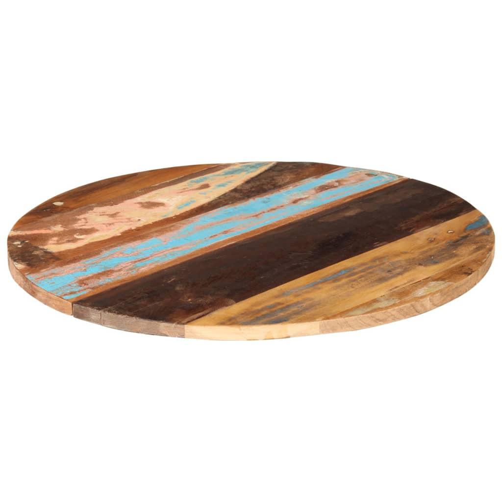 Tafelblad rond 25-27 mm 80 cm massief gerecycled hout is nu te koop bij PeponiXL, paradijselijk wonen!