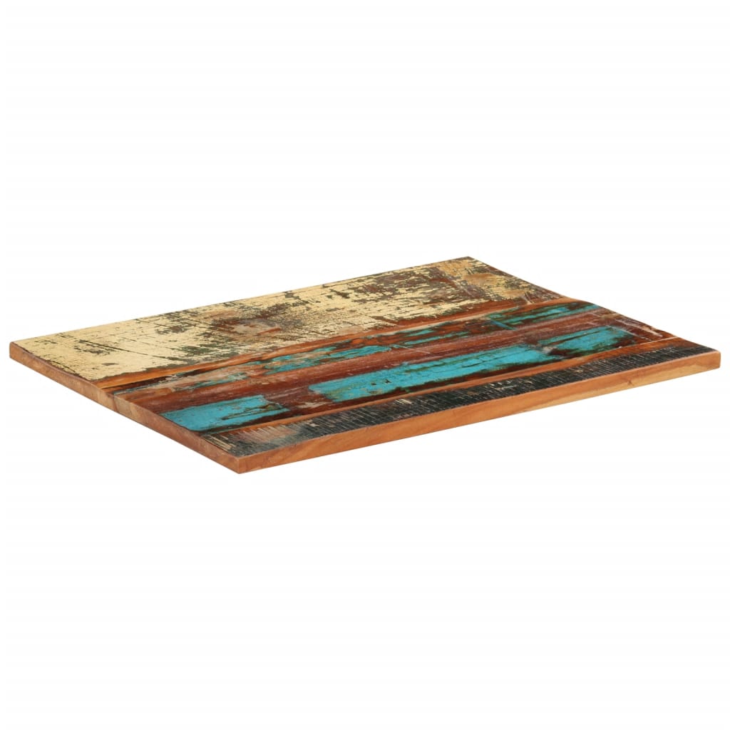 Tafelblad rechthoekig 25-27 mm 60x80 cm massief gerecycled hout is nu te koop bij PeponiXL, paradijselijk wonen!