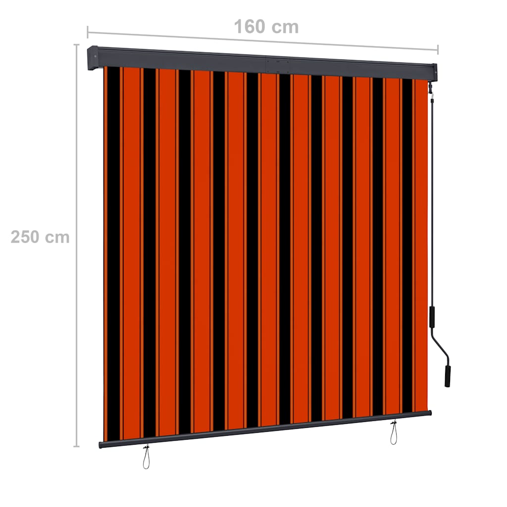 Rolgordijn voor buiten 160x250 cm oranje en bruin is nu te koop bij PeponiXL, paradijselijk wonen!