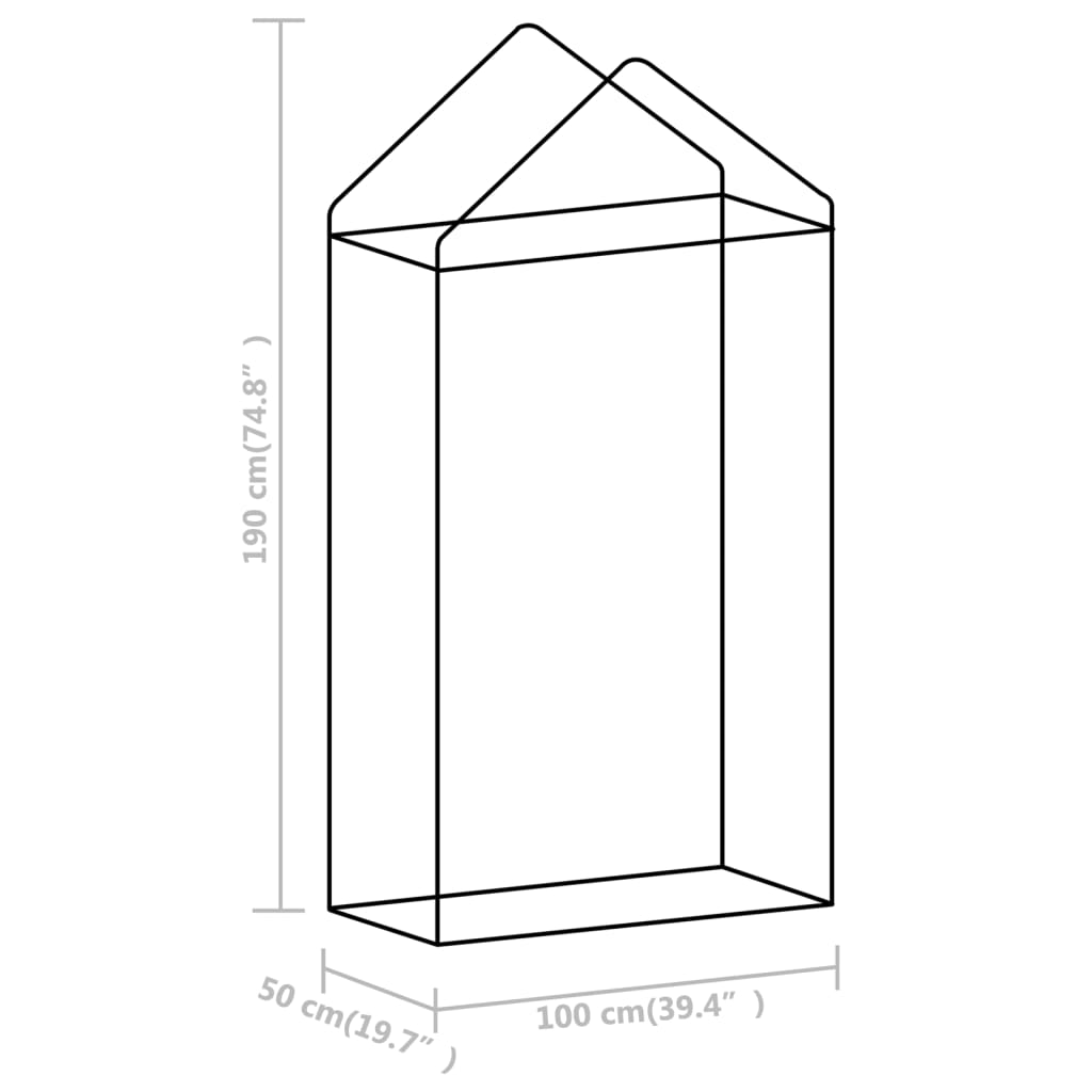 Kas met stalen frame 0,5 m² 1x0,5x1,9 m is nu te koop bij PeponiXL, paradijselijk wonen!
