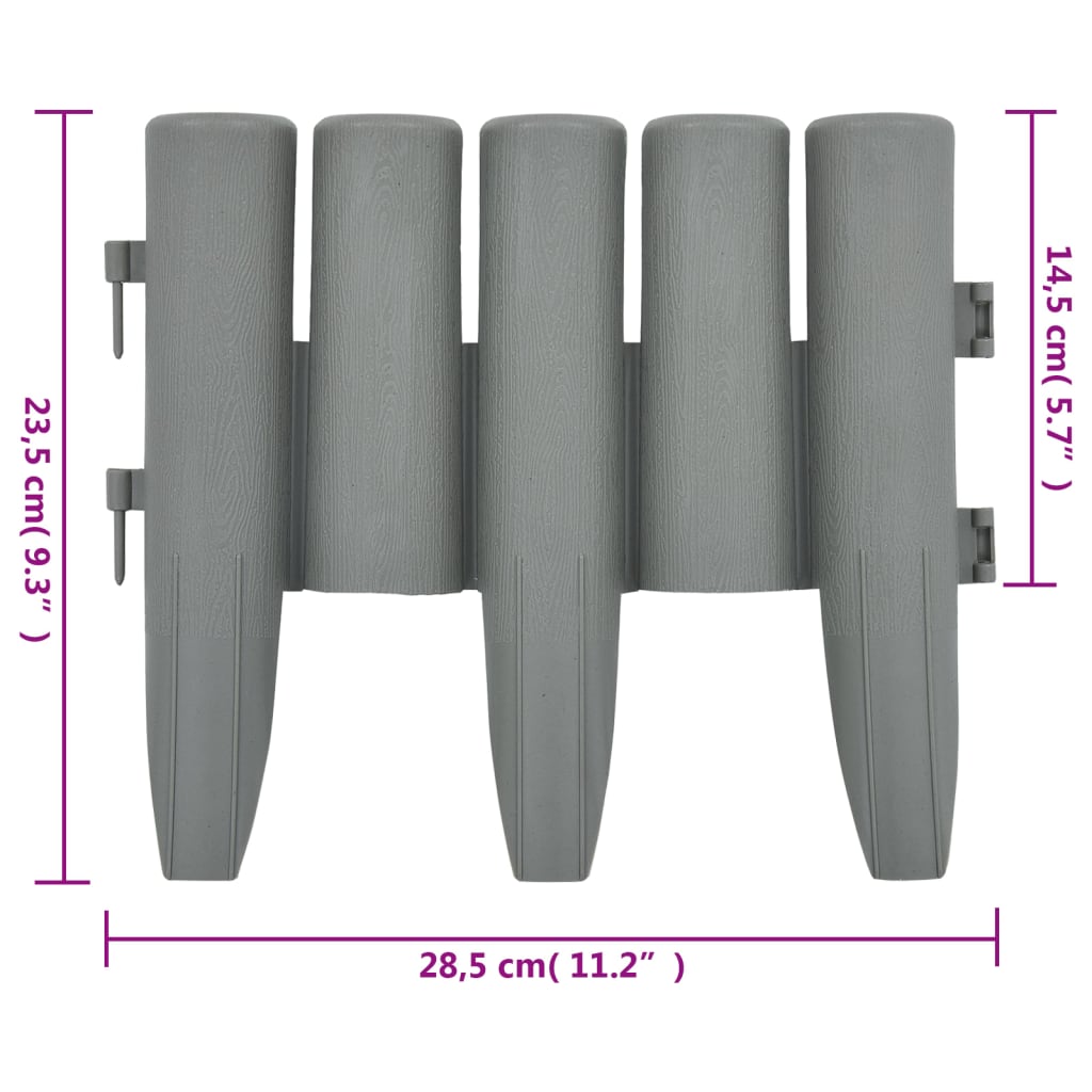 Gazonranden 36 st 10 m PP grijs is nu te koop bij PeponiXL, paradijselijk wonen!