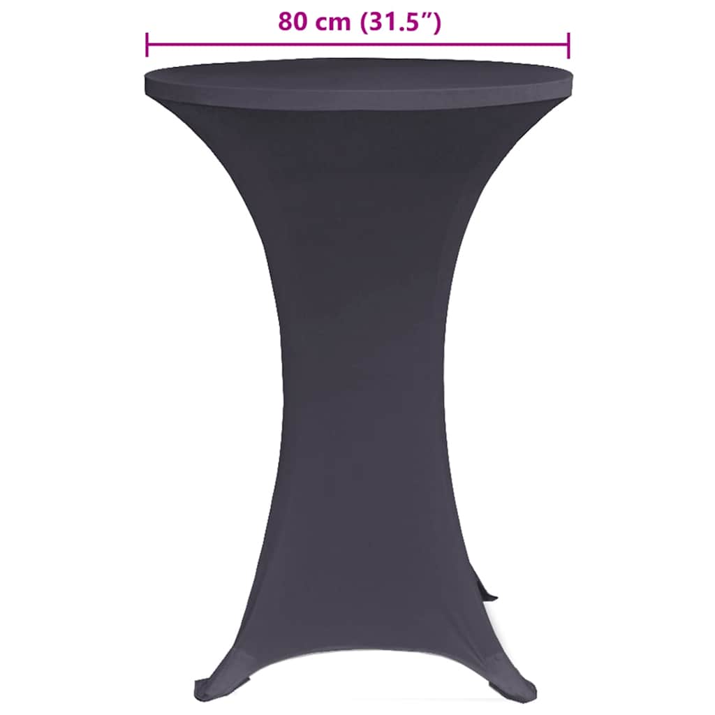 Tafelhoes stretch 4 st 80 cm antraciet is nu te koop bij PeponiXL, paradijselijk wonen!
