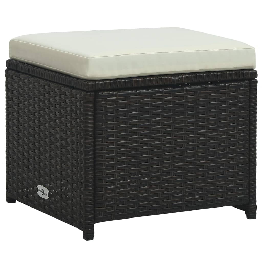 6-delige Loungeset met kussens poly rattan bruin is nu te koop bij PeponiXL, paradijselijk wonen!