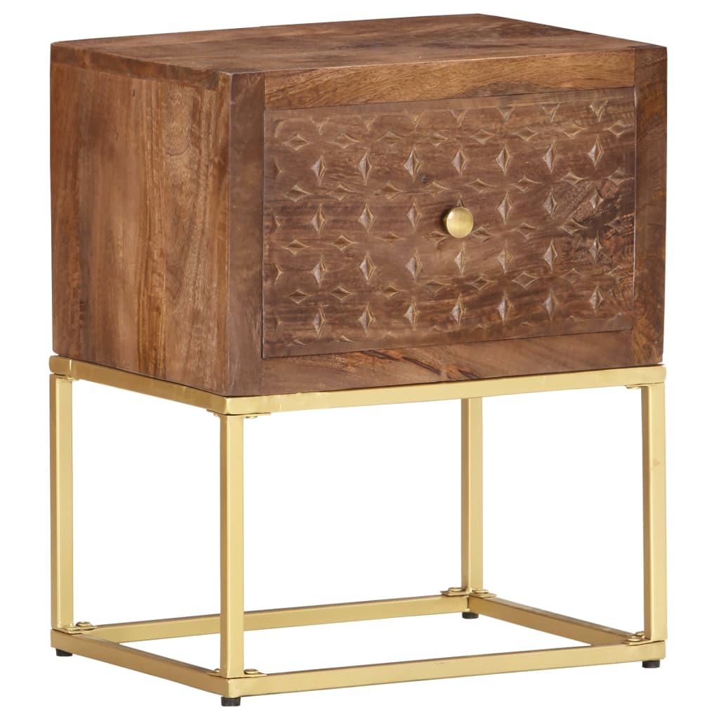 Nachtkastje 40x30x50 cm massief mangohout is nu te koop bij PeponiXL, paradijselijk wonen!