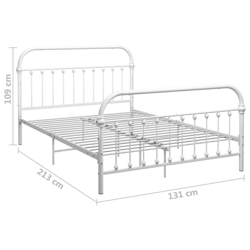 Bedframe metaal wit 120x200 cm is nu te koop bij PeponiXL, paradijselijk wonen!