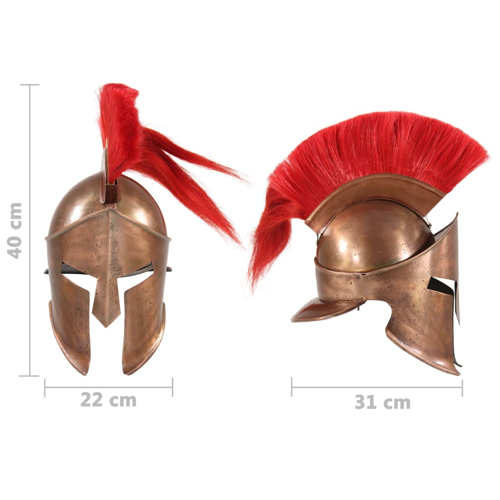 Soldatenhelm Grieks replica LARP staal koperkleurig is nu te koop bij PeponiXL, paradijselijk wonen!