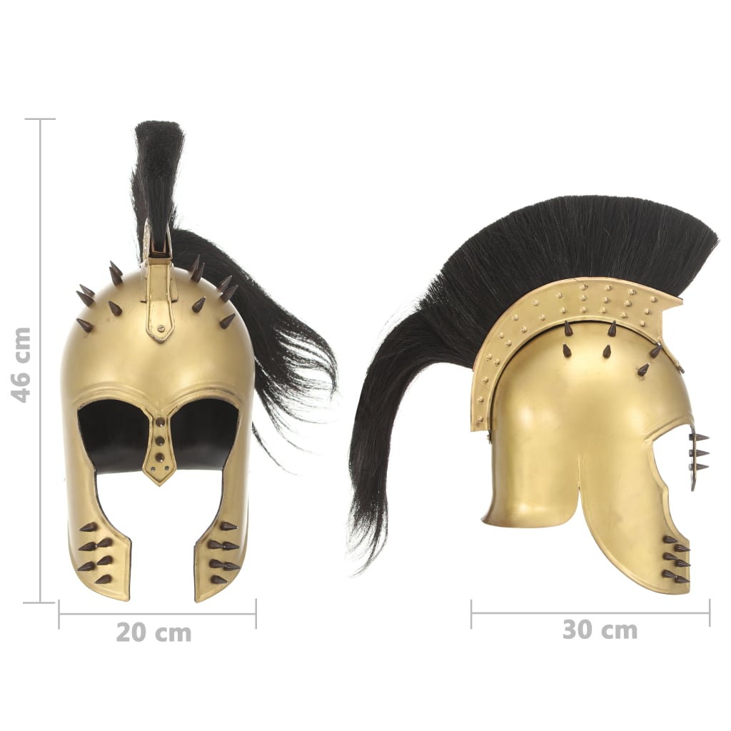 Soldatenhelm Grieks replica LARP staal messingkleurig is nu te koop bij PeponiXL, paradijselijk wonen!
