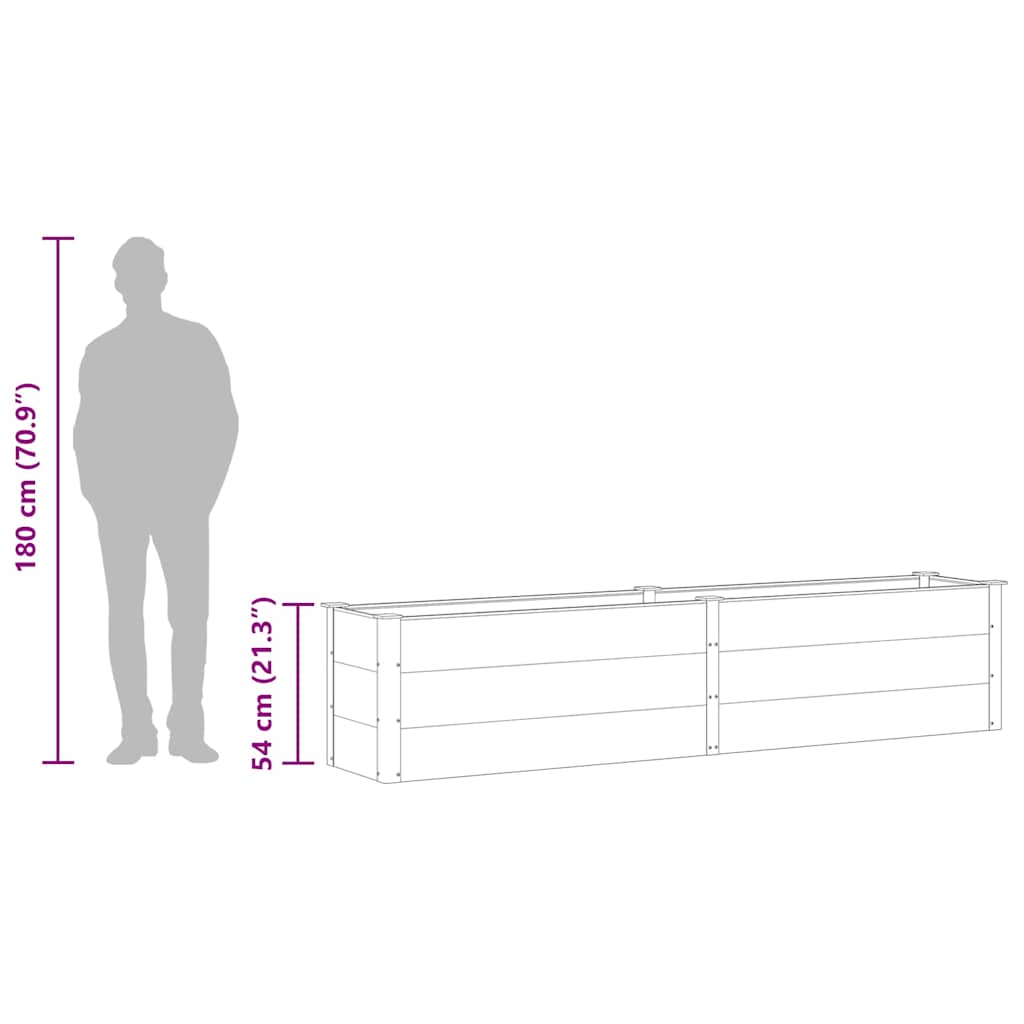 Plantenbak verhoogd 250x50x54 cm HKC grijs is nu te koop bij PeponiXL, paradijselijk wonen!