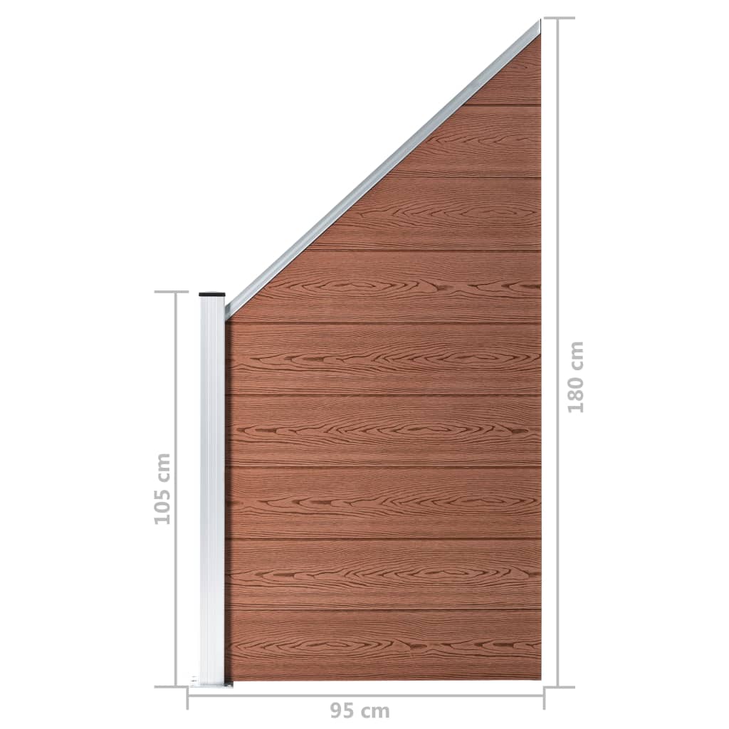 Schuttingpaneel 95x(105-180) cm HKC bruin is nu te koop bij PeponiXL, paradijselijk wonen!