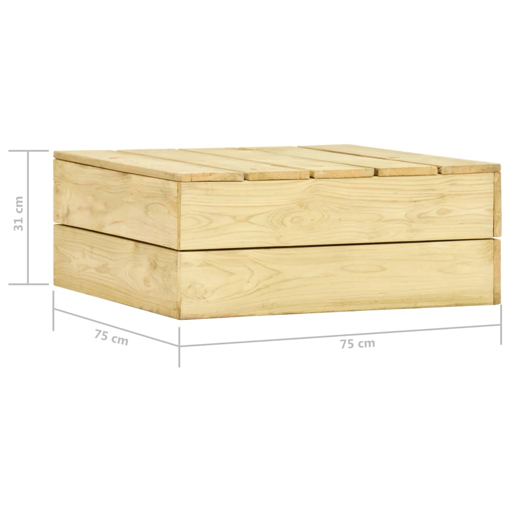 Tuintafel 75x75x31 cm geïmpregneerd grenenhout is nu te koop bij PeponiXL, paradijselijk wonen!