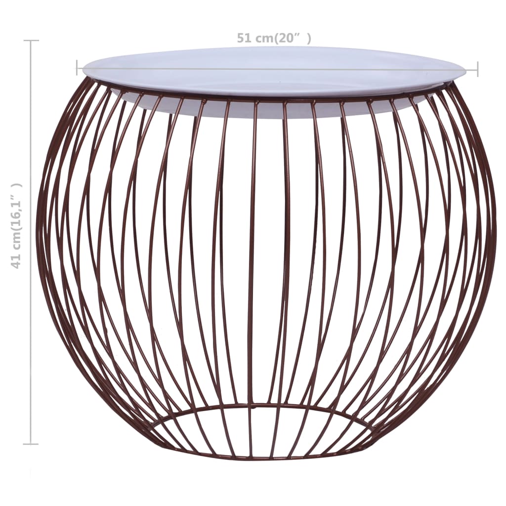 Salontafel Ø 51 cm goudkleurig is nu te koop bij PeponiXL, paradijselijk wonen!