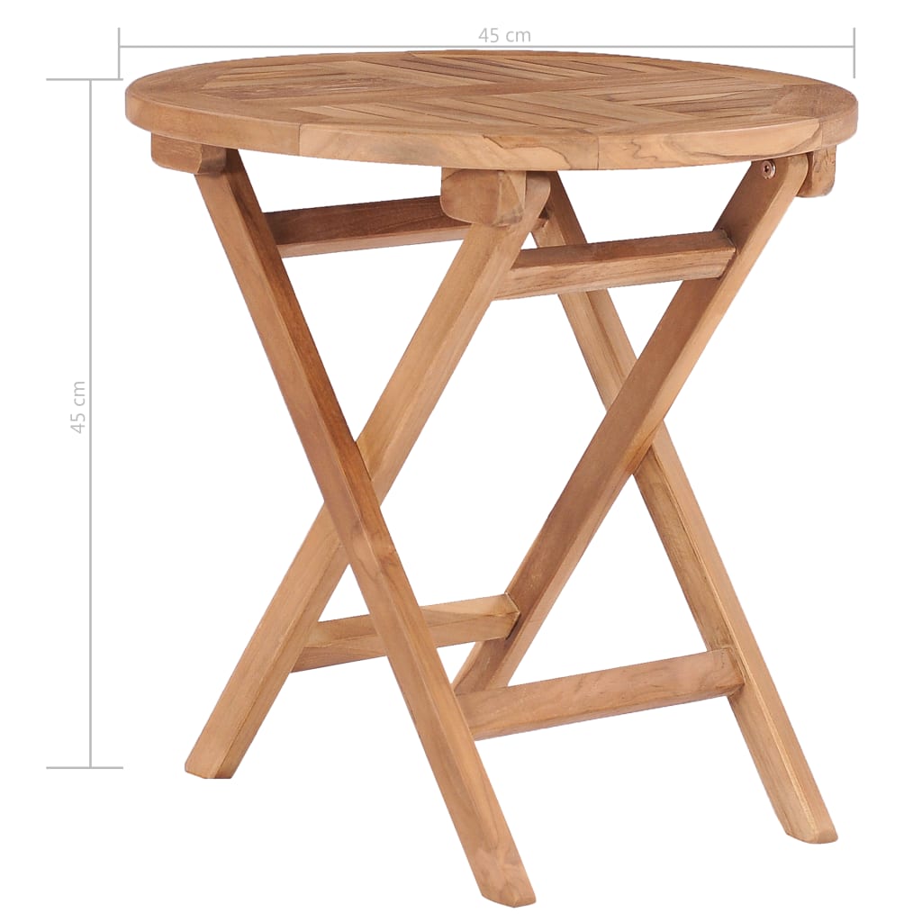 Tuintafel inklapbaar 45 cm massief teakhout is nu te koop bij PeponiXL, paradijselijk wonen!