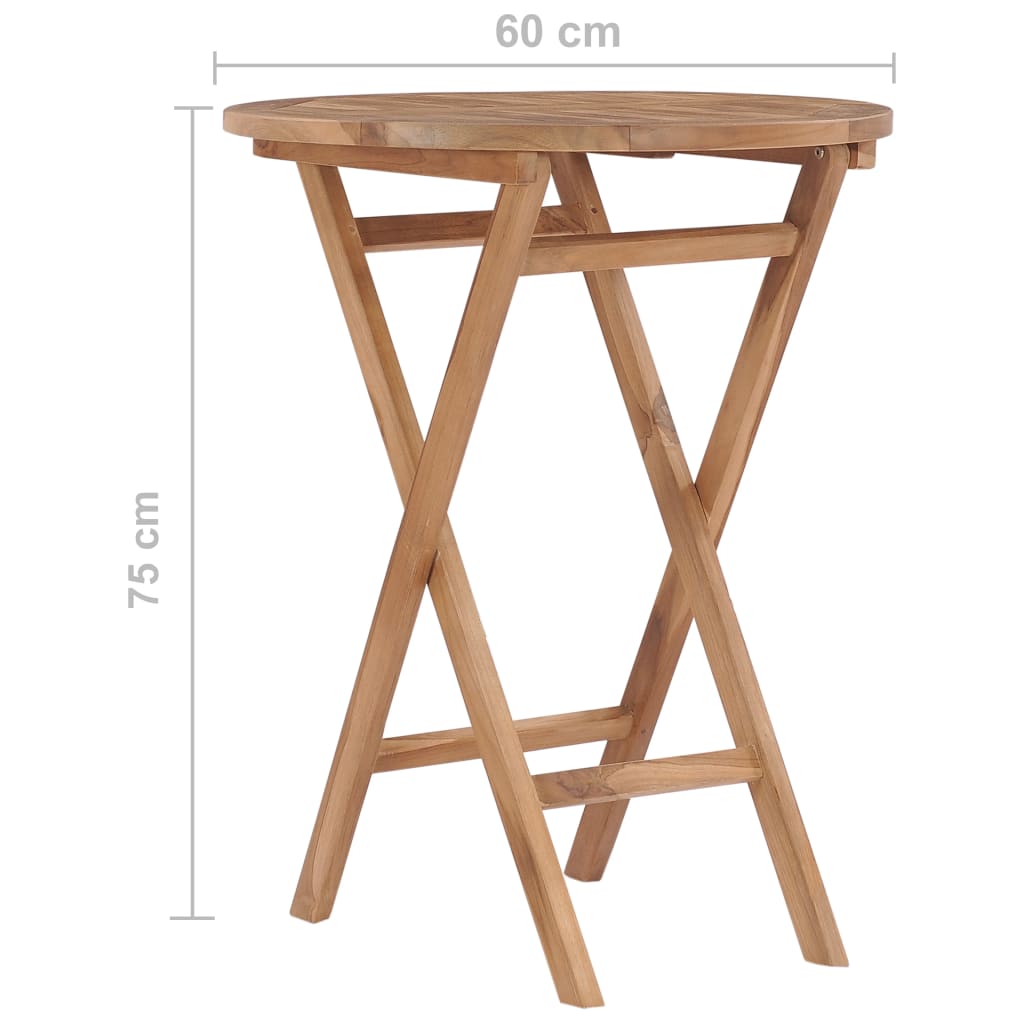 Tuintafel inklapbaar 60 cm massief teakhout is nu te koop bij PeponiXL, paradijselijk wonen!