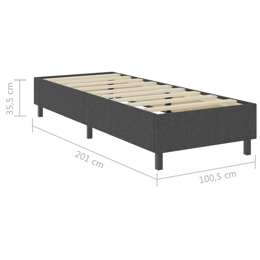 Boxspringframe stof grijs 100x200 cm is nu te koop bij PeponiXL, paradijselijk wonen!
