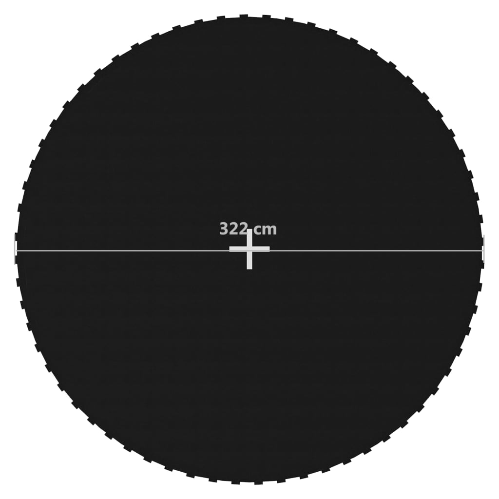 Springmat voor 12 feet/3,66 m ronde trampoline stof zwart is nu te koop bij PeponiXL, paradijselijk wonen!