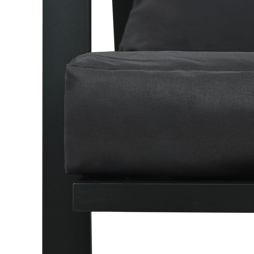 5-delige Loungeset met kussens aluminium donkergrijs is nu te koop bij PeponiXL, paradijselijk wonen!