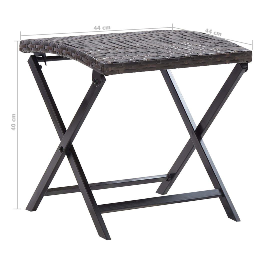 Kruk inklapbaar poly rattan bruin is nu te koop bij PeponiXL, paradijselijk wonen!