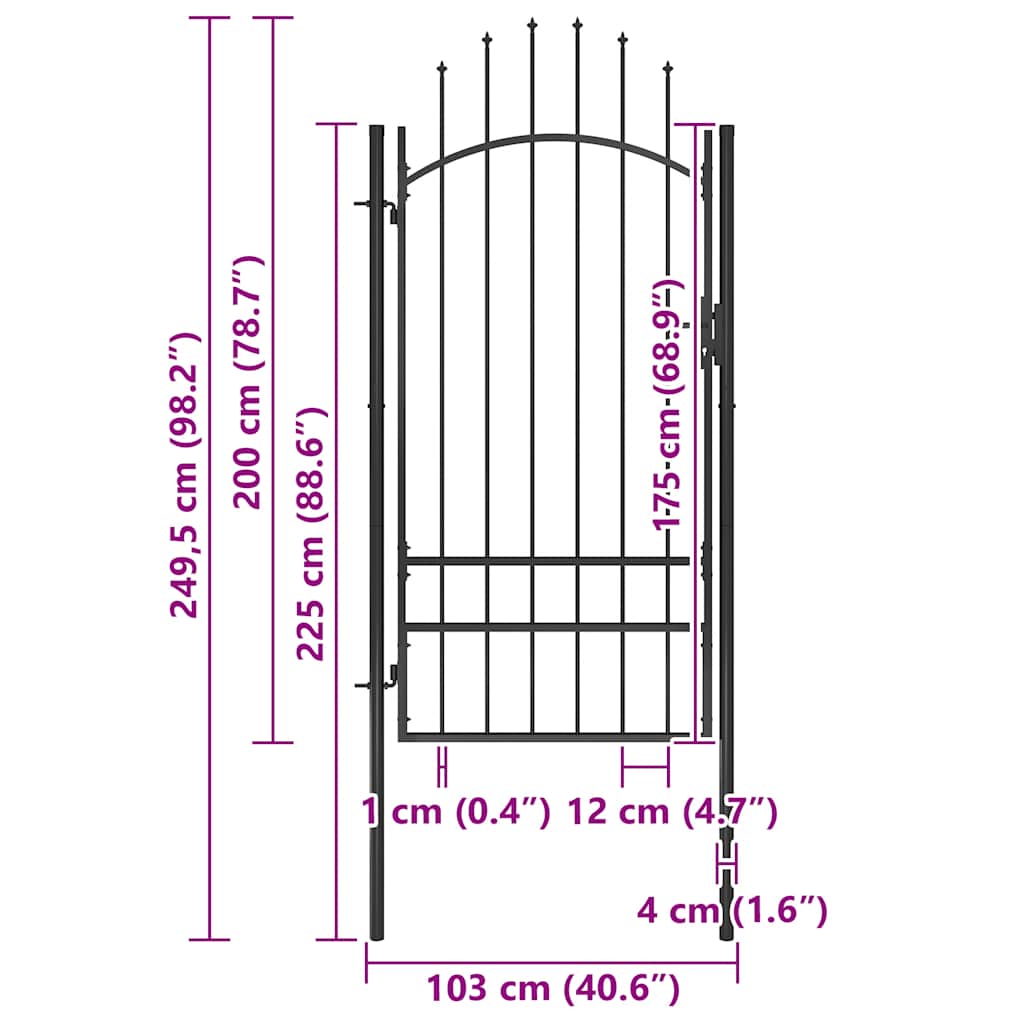 Tuinpoort Woerden staal 1x2m zwart is nu te koop bij PeponiXL, paradijselijk wonen!