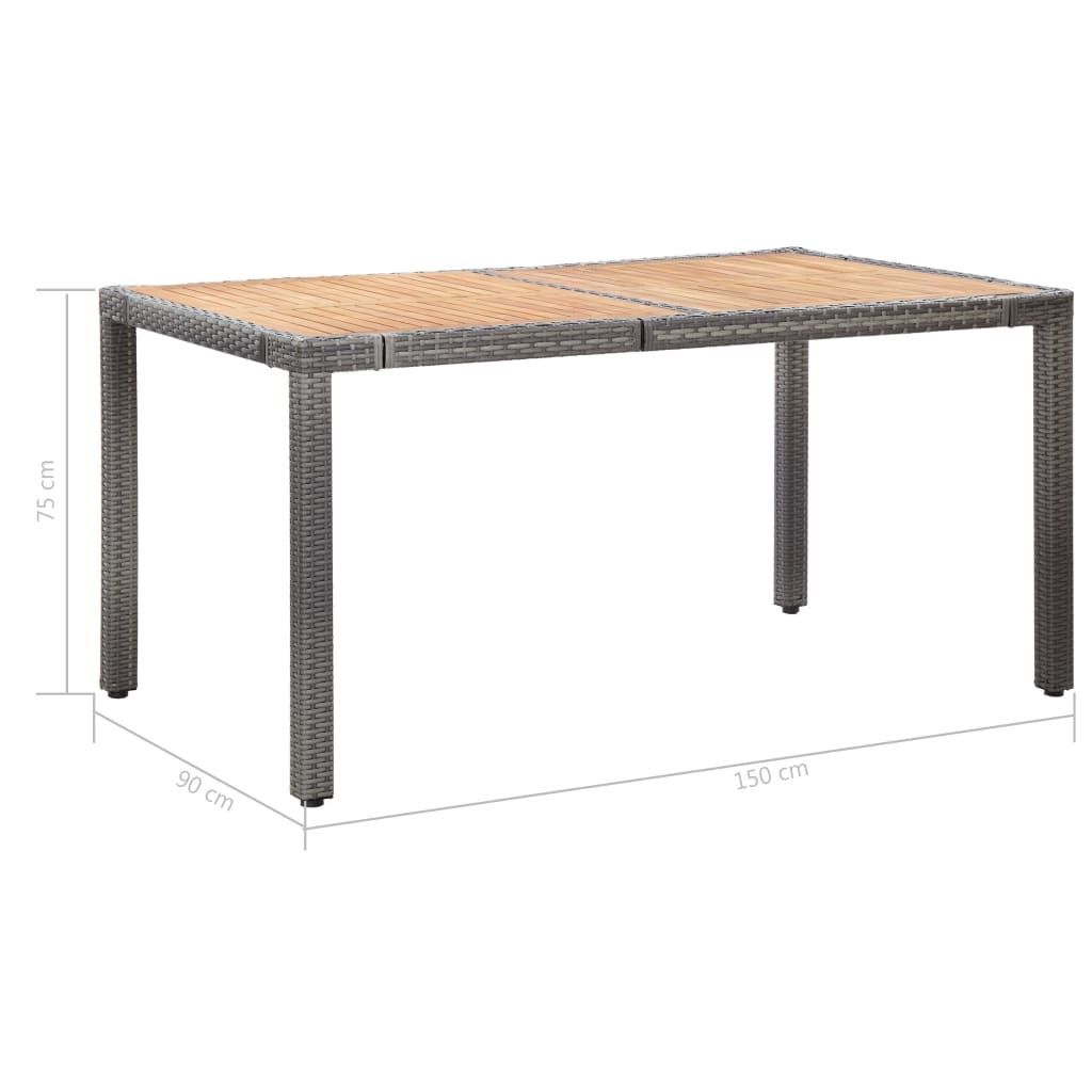 7-delige Tuinset met kussens poly rattan grijs is nu te koop bij PeponiXL, paradijselijk wonen!