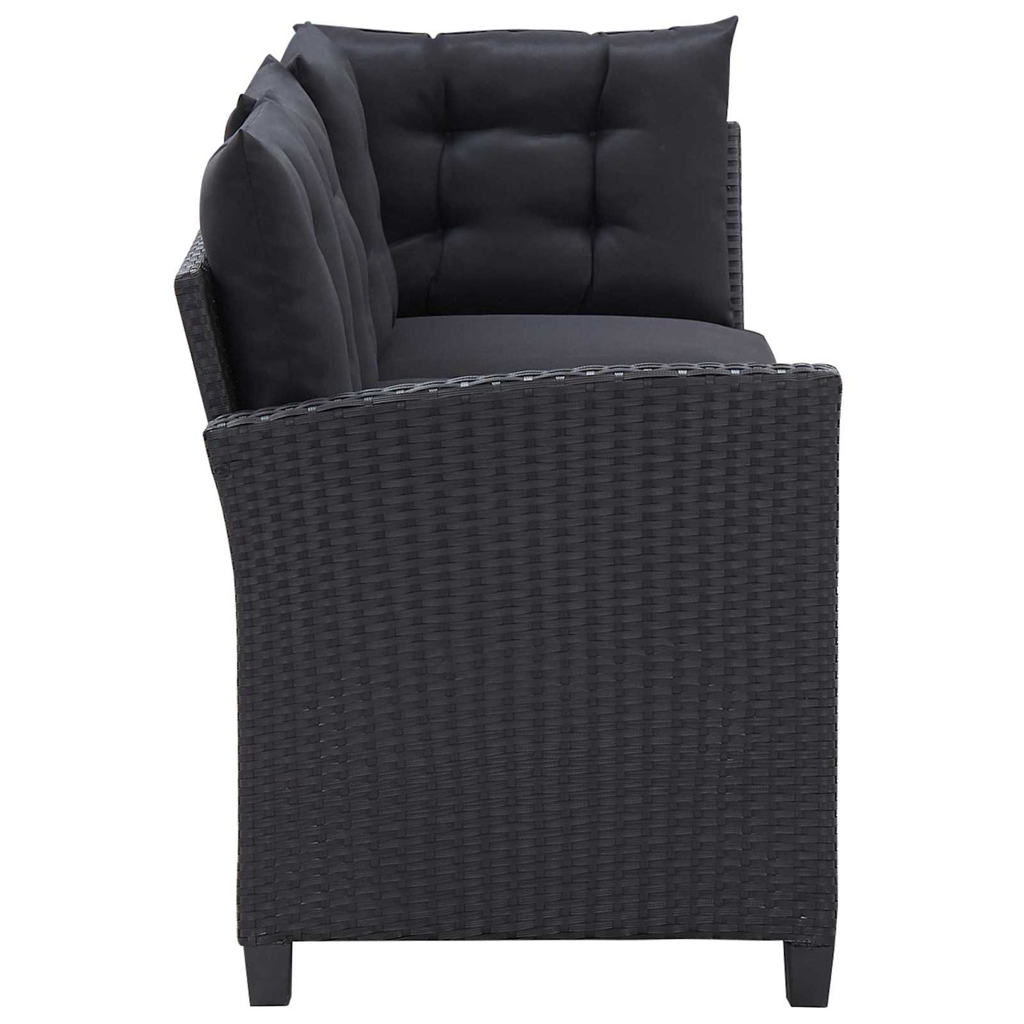 Buitenmeubelsets Zwart poly rattan is nu te koop bij PeponiXL, paradijselijk wonen!