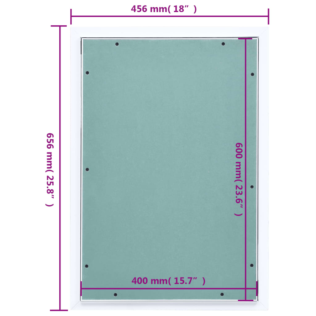 Toegangspaneel met aluminium frame en gipsplaat 400x600 mm is nu te koop bij PeponiXL, paradijselijk wonen!