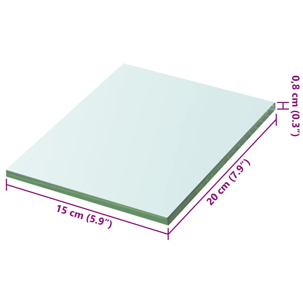 Schappen 2 st 20x15 cm glas transparant is nu te koop bij PeponiXL, paradijselijk wonen!