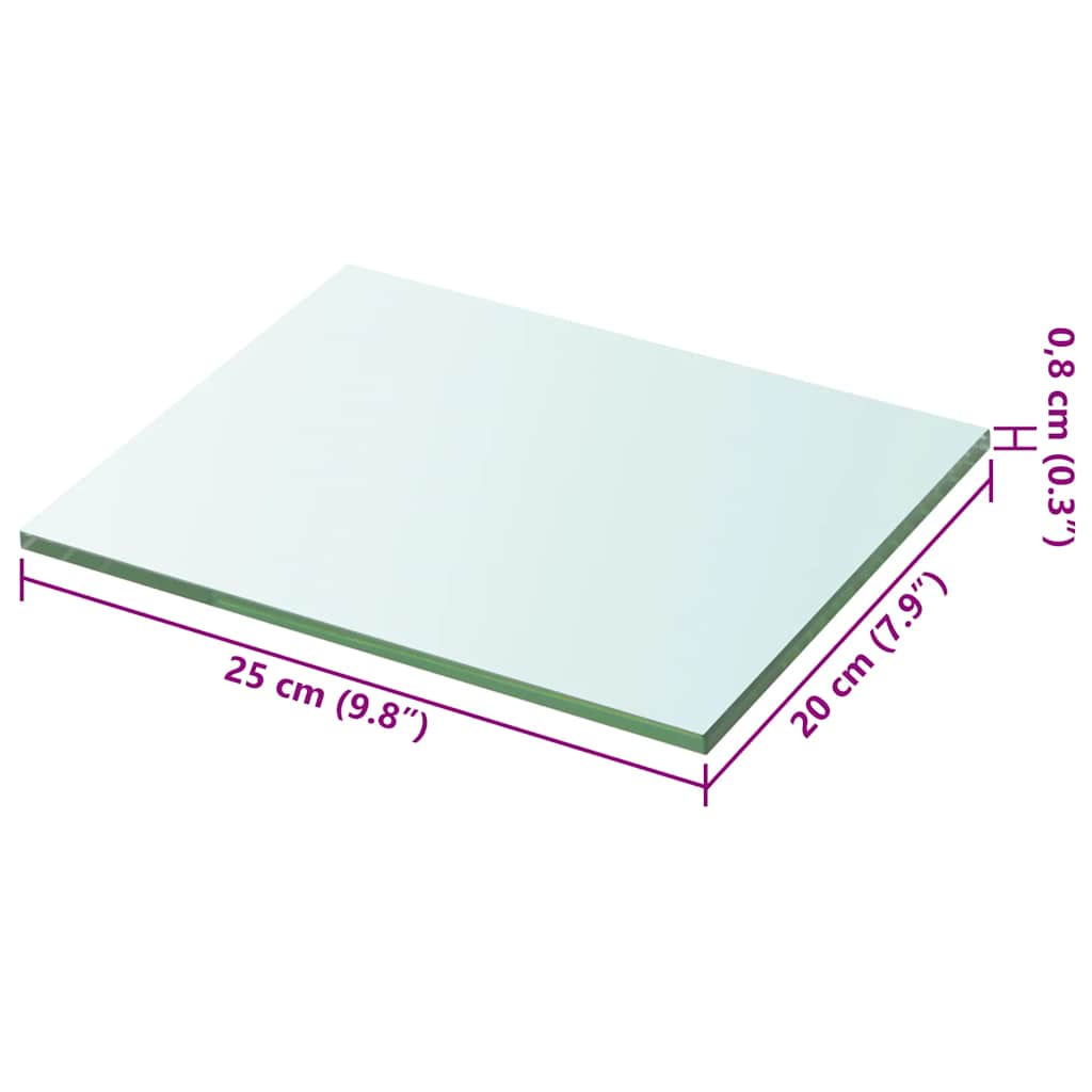 Schappen 2 st 20x25 cm glas transparant is nu te koop bij PeponiXL, paradijselijk wonen!