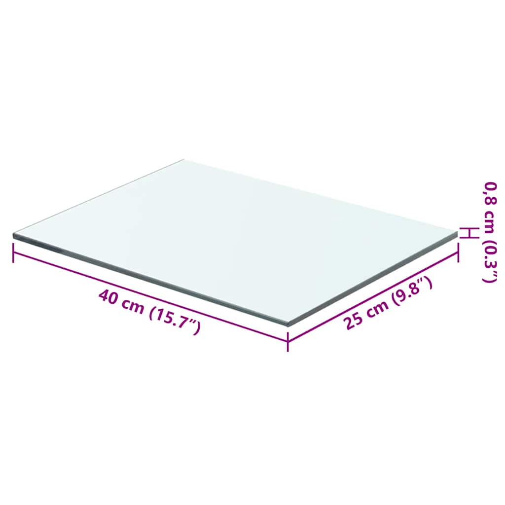 Schappen 2 st 40x25 cm glas transparant is nu te koop bij PeponiXL, paradijselijk wonen!