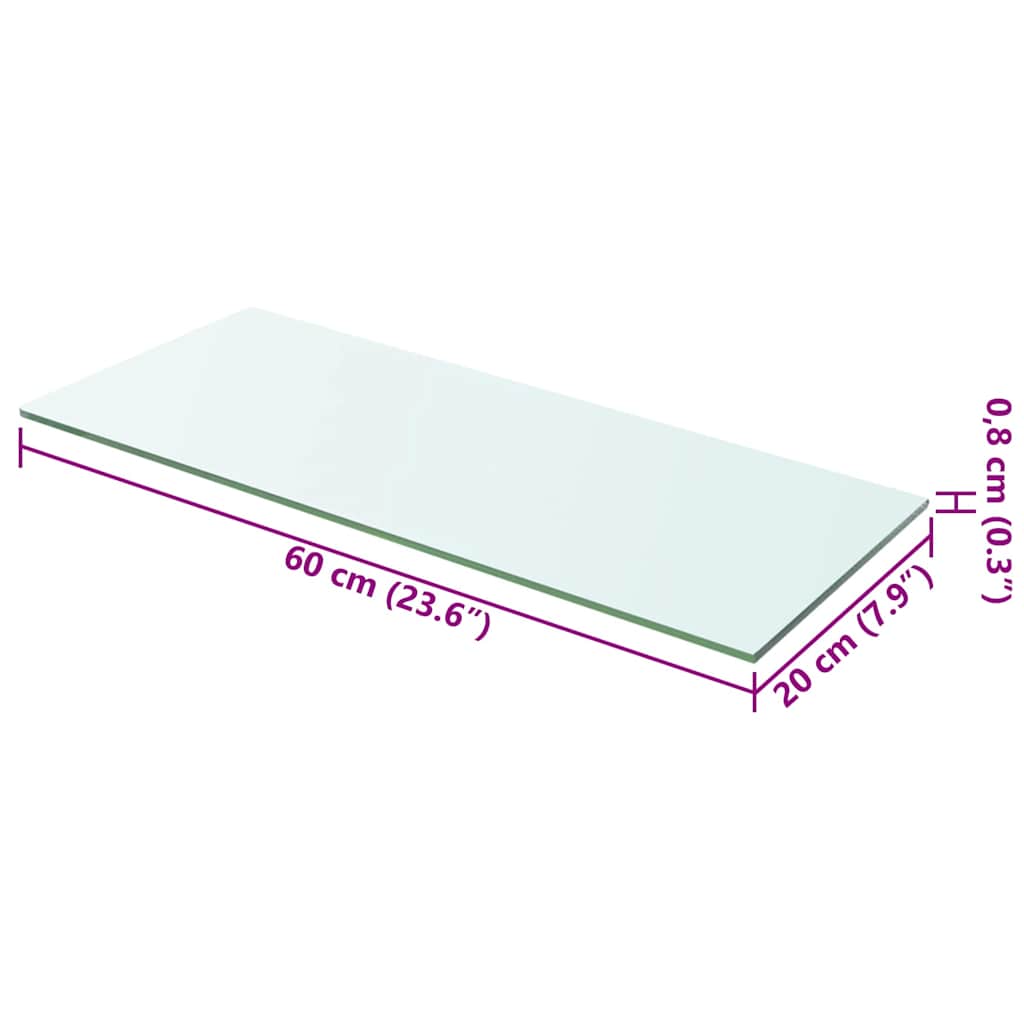Schappen 2 st 60x20 cm glas transparant is nu te koop bij PeponiXL, paradijselijk wonen!