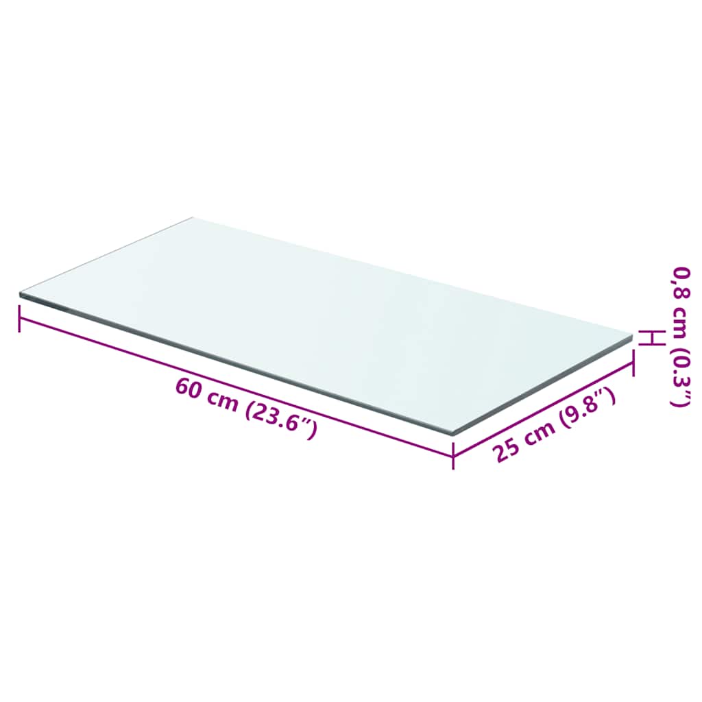 Schappen 2 st 60x25 cm glas transparant is nu te koop bij PeponiXL, paradijselijk wonen!