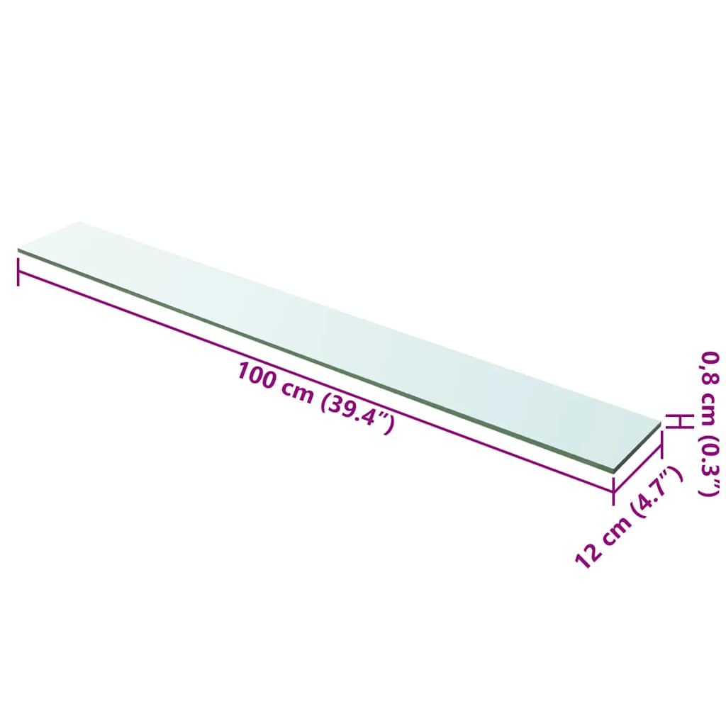 Schappen 2 st 100x12 cm glas transparant is nu te koop bij PeponiXL, paradijselijk wonen!
