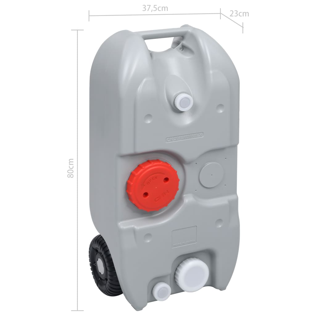 Watertank op wielen 40 L grijs is nu te koop bij PeponiXL, paradijselijk wonen!