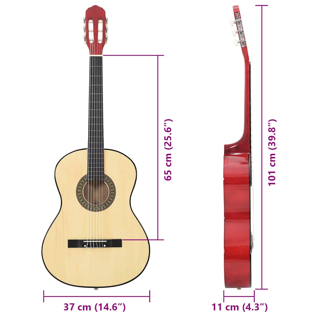Gitaar klassiek beginner 4/4 39" lindenhout is nu te koop bij PeponiXL, paradijselijk wonen!