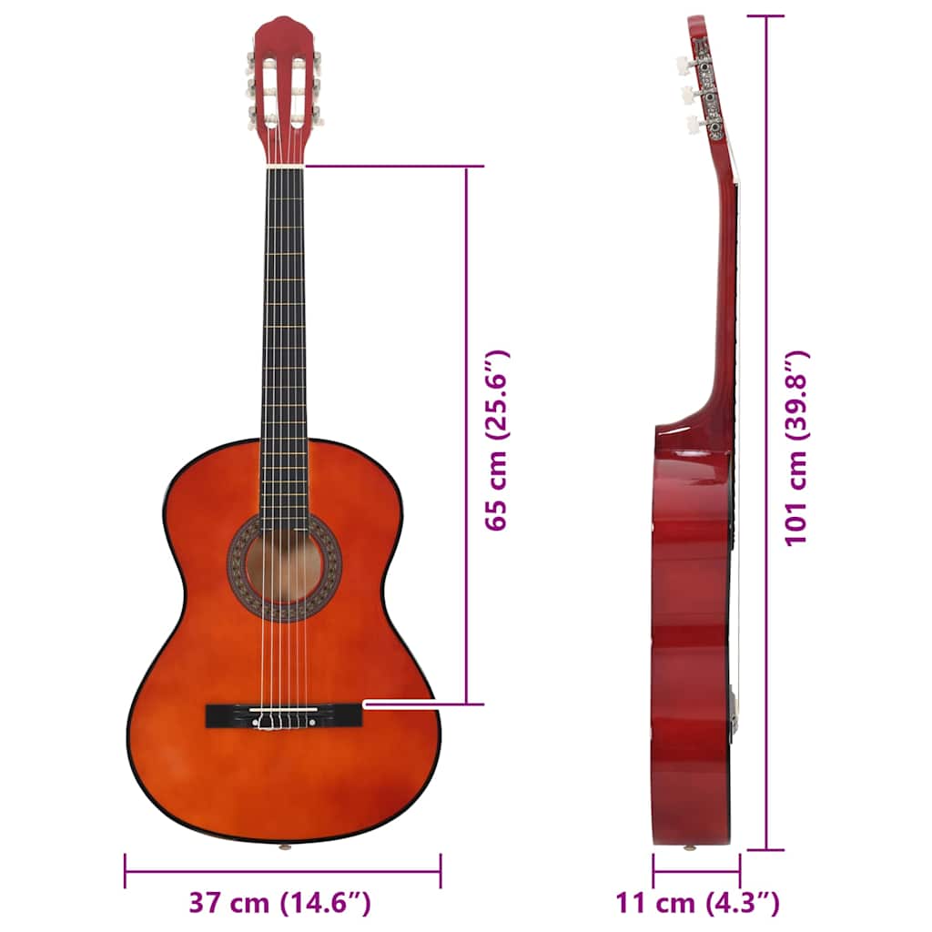 Gitaar klassiek beginner 4/4 39" lindenhout is nu te koop bij PeponiXL, paradijselijk wonen!