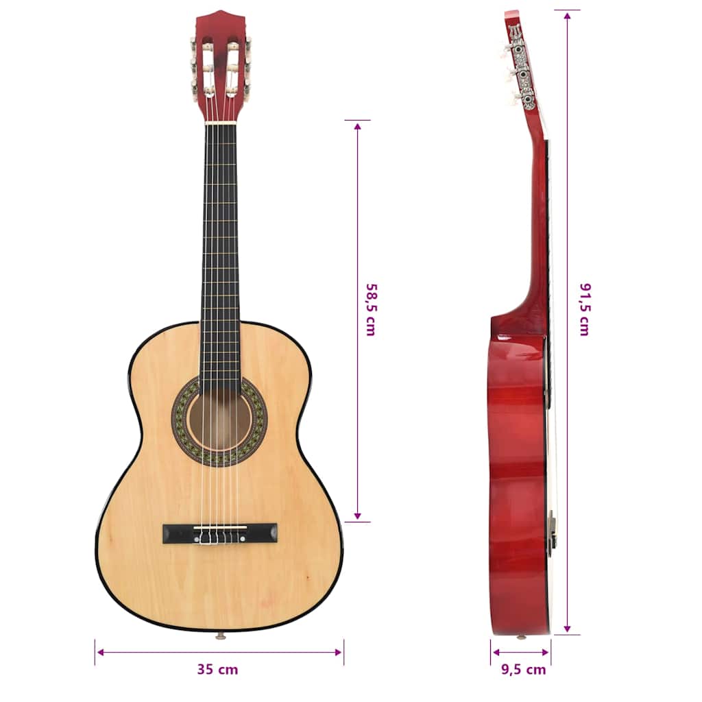 Gitaar klassiek beginner en kinderen 3/4 36" lindenhout is nu te koop bij PeponiXL, paradijselijk wonen!