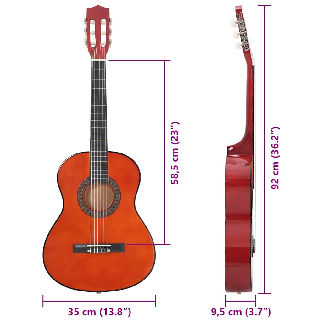 Gitaar klassiek beginner en kinderen 3/4 36" lindenhout is nu te koop bij PeponiXL, paradijselijk wonen!