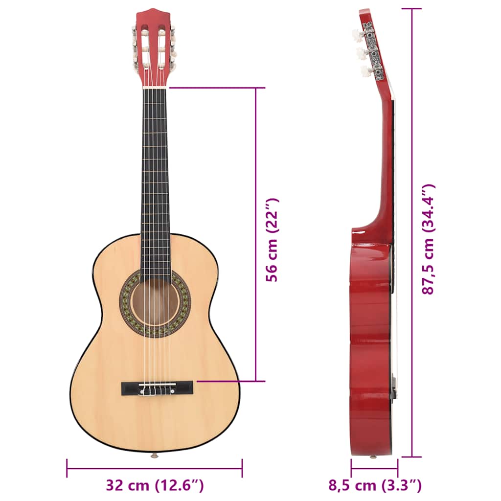 Gitaar klassiek beginner kinderen 1/2 34" lindenhout is nu te koop bij PeponiXL, paradijselijk wonen!