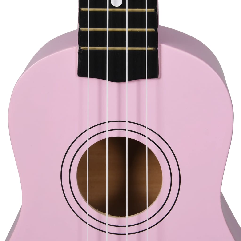 Ukuleleset met tas voor kinderen sopraan 21'' roze is nu te koop bij PeponiXL, paradijselijk wonen!