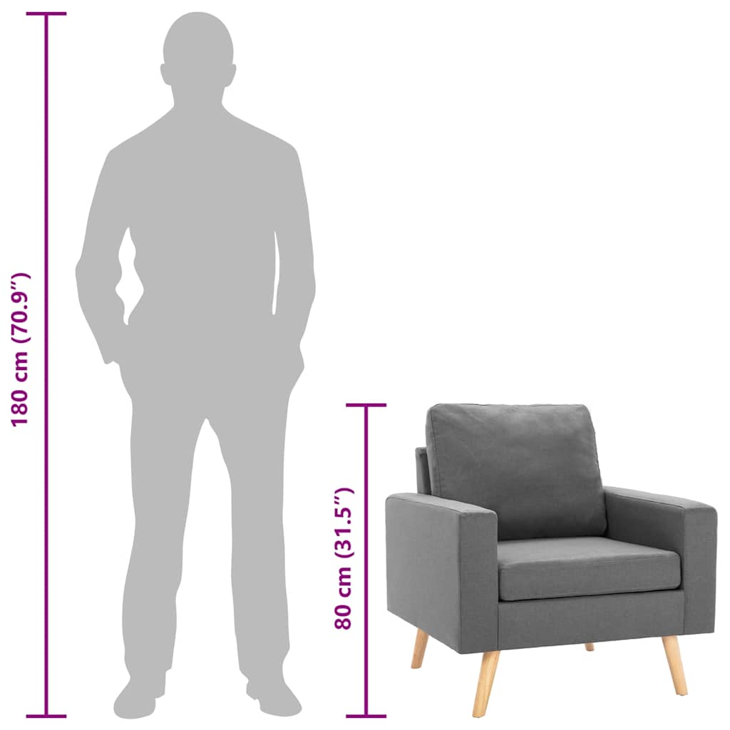 Fauteuil stof lichtgrijs is nu te koop bij PeponiXL, paradijselijk wonen!