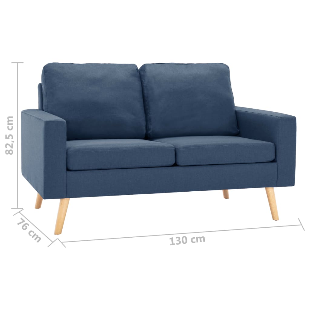 Tweezitsbank stof blauw is nu te koop bij PeponiXL, paradijselijk wonen!