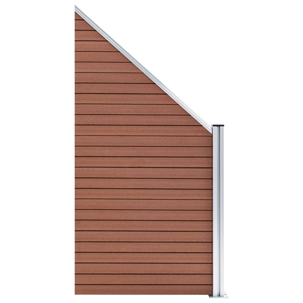 Schuttingset 6 vierkant en 1 schuin 1138x186 cm HKC bruin is nu te koop bij PeponiXL, paradijselijk wonen!