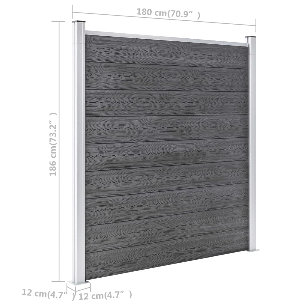 Schutting 1045x186 cm HKC grijs is nu te koop bij PeponiXL, paradijselijk wonen!