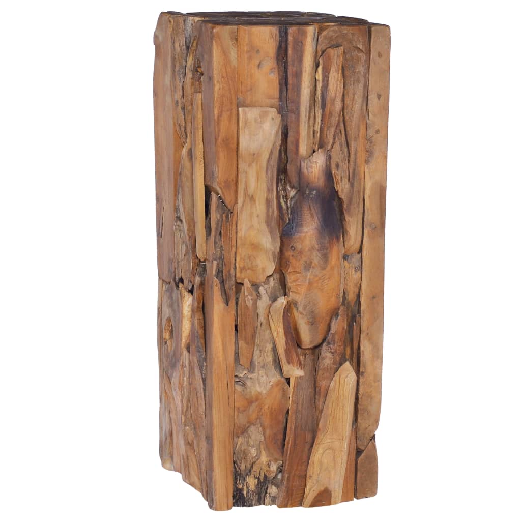 Bijzettafel 30x30x80 cm massief teakhout is nu te koop bij PeponiXL, paradijselijk wonen!