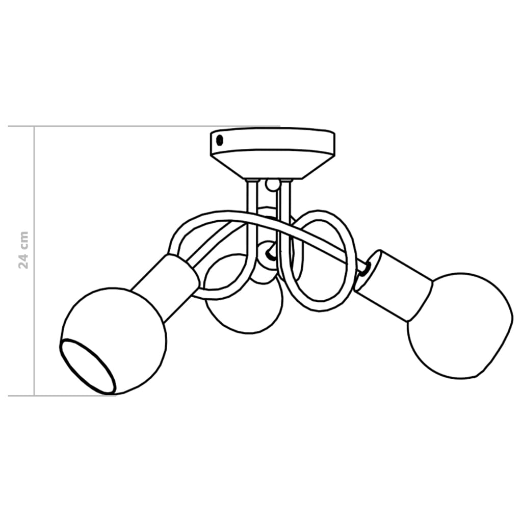 Plafondlamp met keramieken bolvormige kappen voor 3xE14 wit is nu te koop bij PeponiXL, paradijselijk wonen!